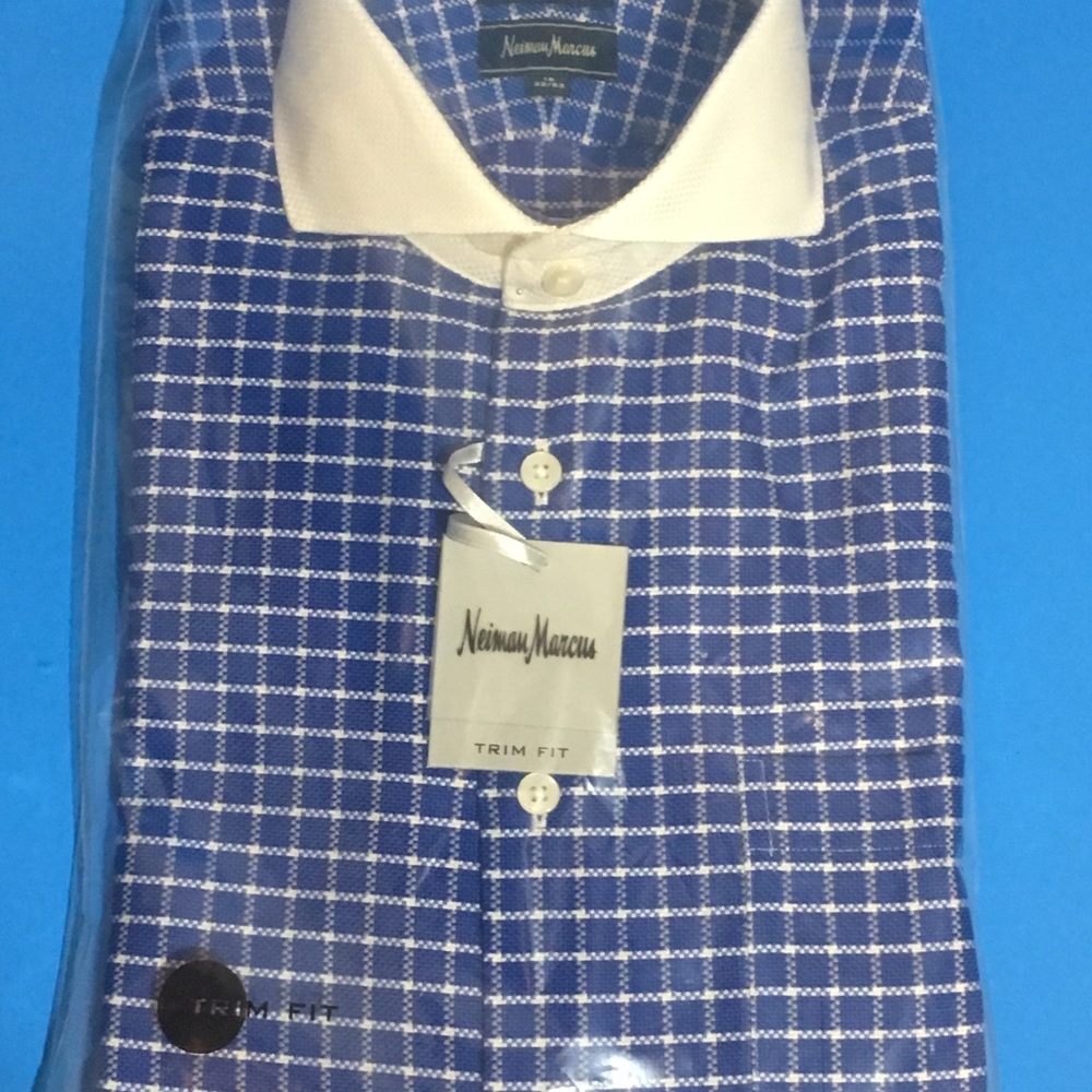 SOLD!!! Neiman Marcus Trim Fit Dress Shirt NWT - Picture 2 of 7